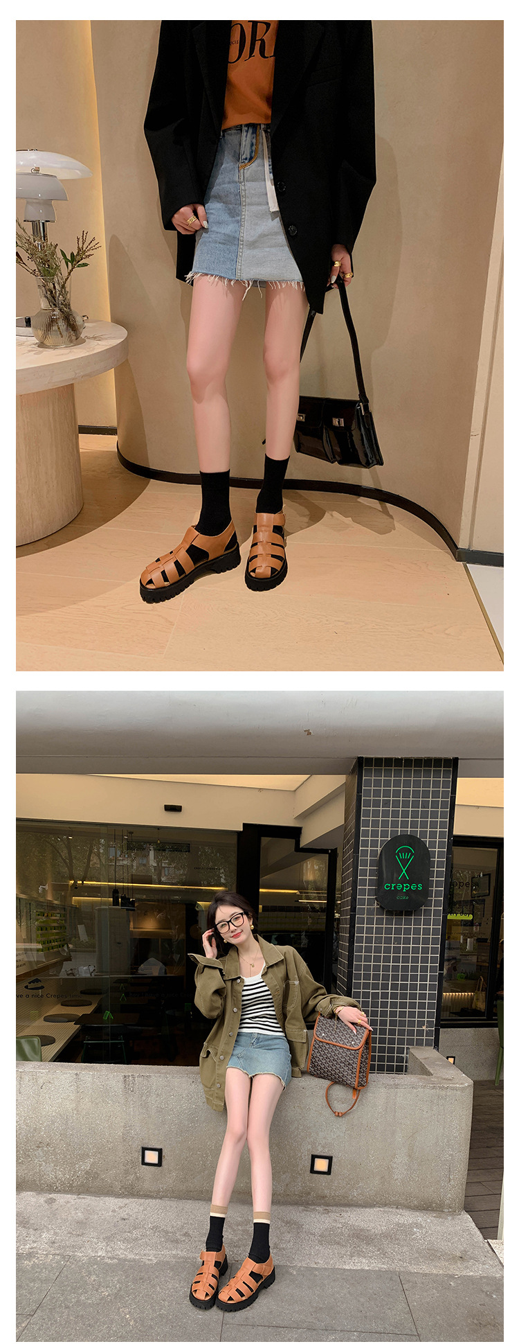 E1622 2050K GIÀY DÉP SANDAL NỮ CHETDI GÓT VUÔNG MÙA HÈ PHỤC CỔ CỔ ĐIỂN GIÀY DÉP NỮ G05 SẢN PHẨM MỚI