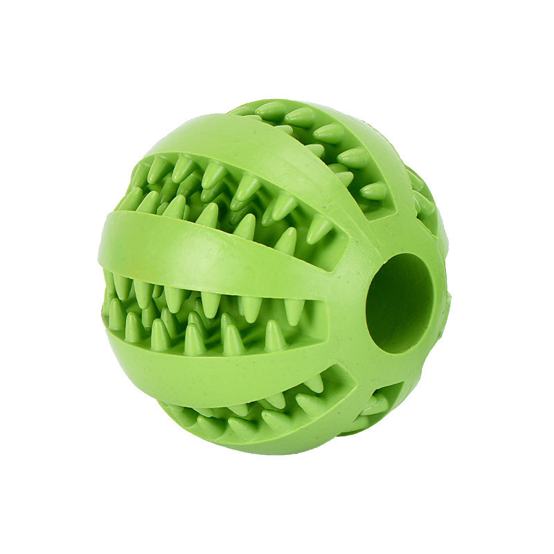 Pelota de goma elástica antiestrés con forma de sandía espinosa para perros, juguete dental y dispensador de comida para mascotas