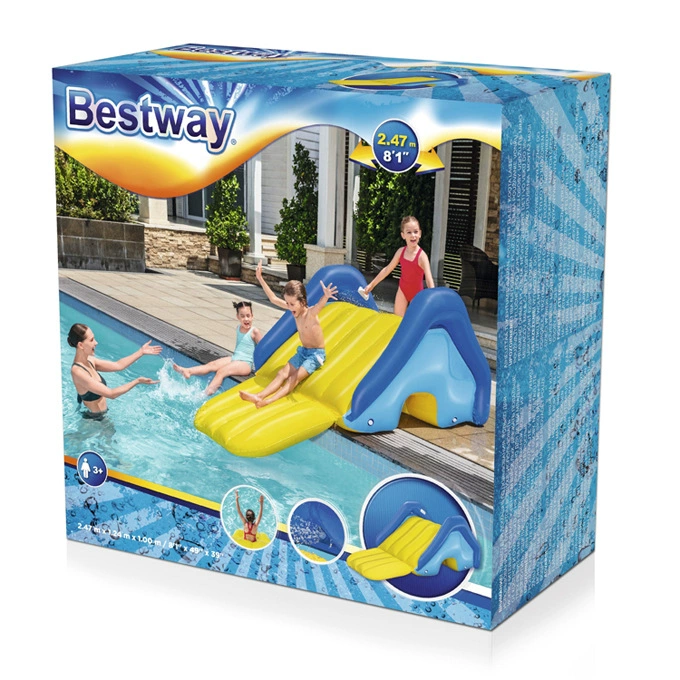 Bestway, бассейн, дорожная горка для игр в воде с перилами, надувная игрушка