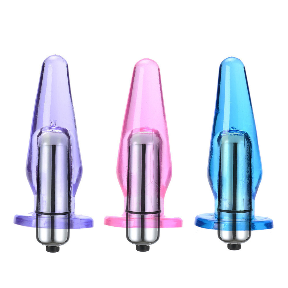 Vibrating Finger Anal Plug, TPE Bullet Egg Toy for Couples, Black — detail image 1