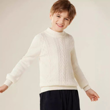 童装男女童加厚款软糯山羊绒衫2024新款中大童儿童毛衣针织上衣