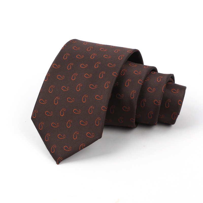 Corbata de hombre jacquard bordado 8CM poliéster seda corbata tejida hombre sentido superior l corbata logo diseño y producción