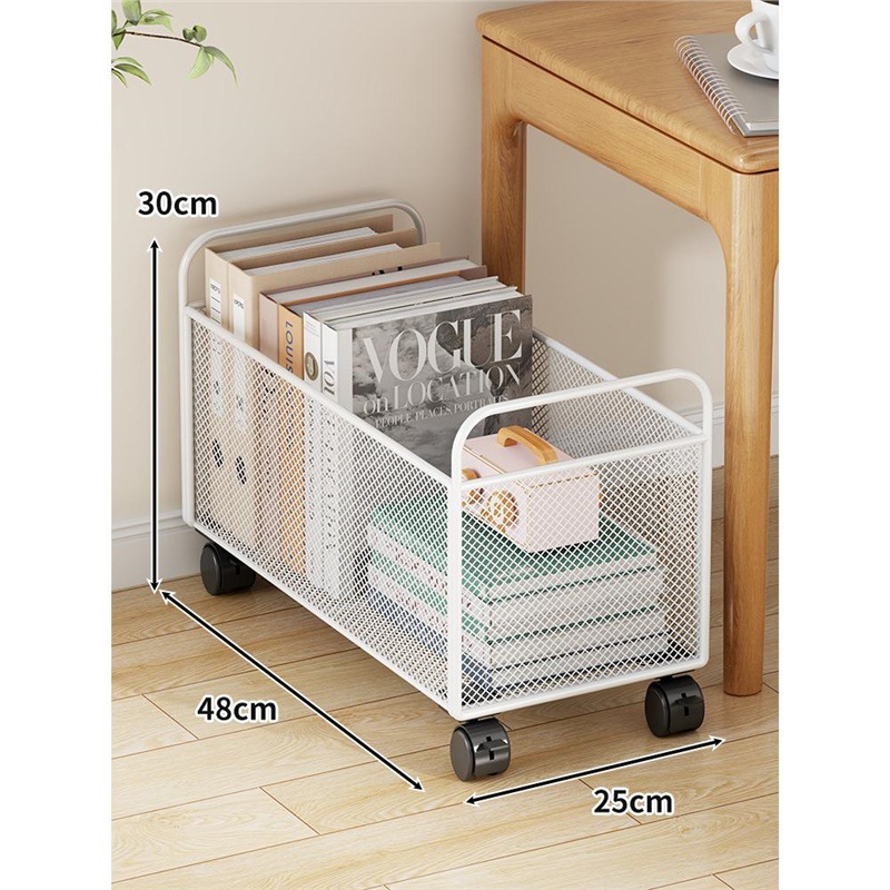 Caja de almacenamiento de libros Cesta de almacenamiento de libros extracurriculares móviles debajo del escritorio Caja de almacenamiento de libros
