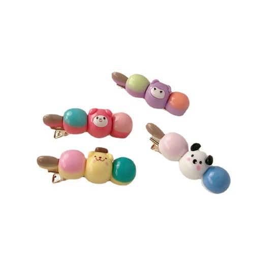Cute cartoon candied haws hairpin girl side bangs broken hairpin duckbill clip forehead small clip headdress hairpin