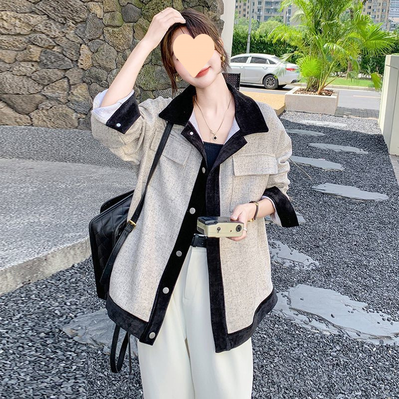 Xiaoxiangfeng カジュアルシャツジャケット女性のための春と秋 2025 新しいルーズフレンチスタイルライト大人スタイルトップス小柄な人向け|undefined
