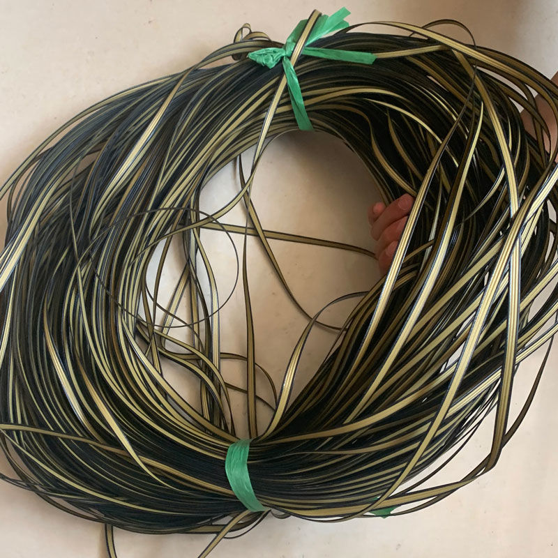 PE caña material de reparación de silla de caña plástico tejido a mano cuerda DIY canasta pequeña canasta taburete redonda plana