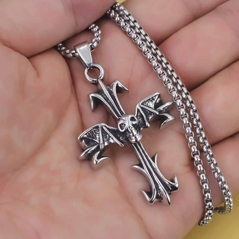 Flame Skull + Steel Chain