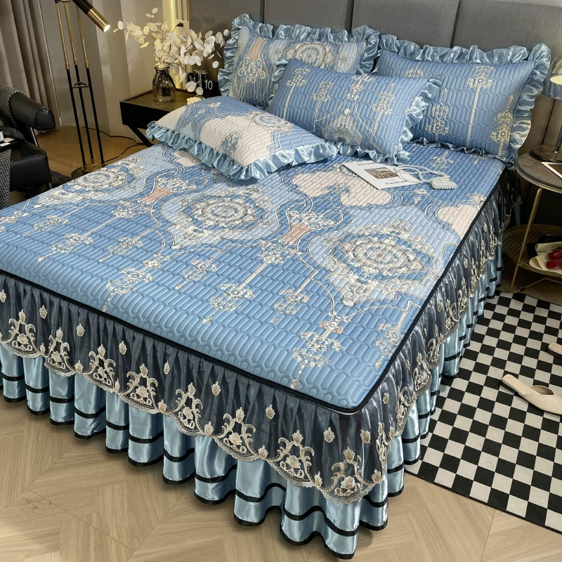 Матрац? Actually input: "Mat, set, silk removable bedspread, European style, 3 piece set"