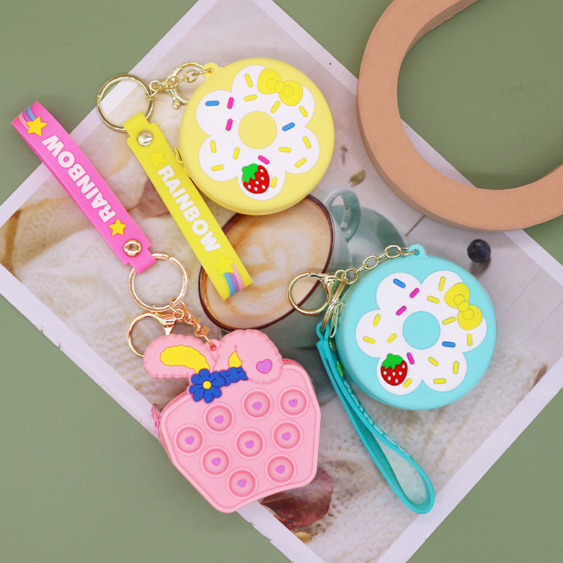 New pendant silicone bag cute creative storage pendant bag cartoon children key bag small gift bag wholesale