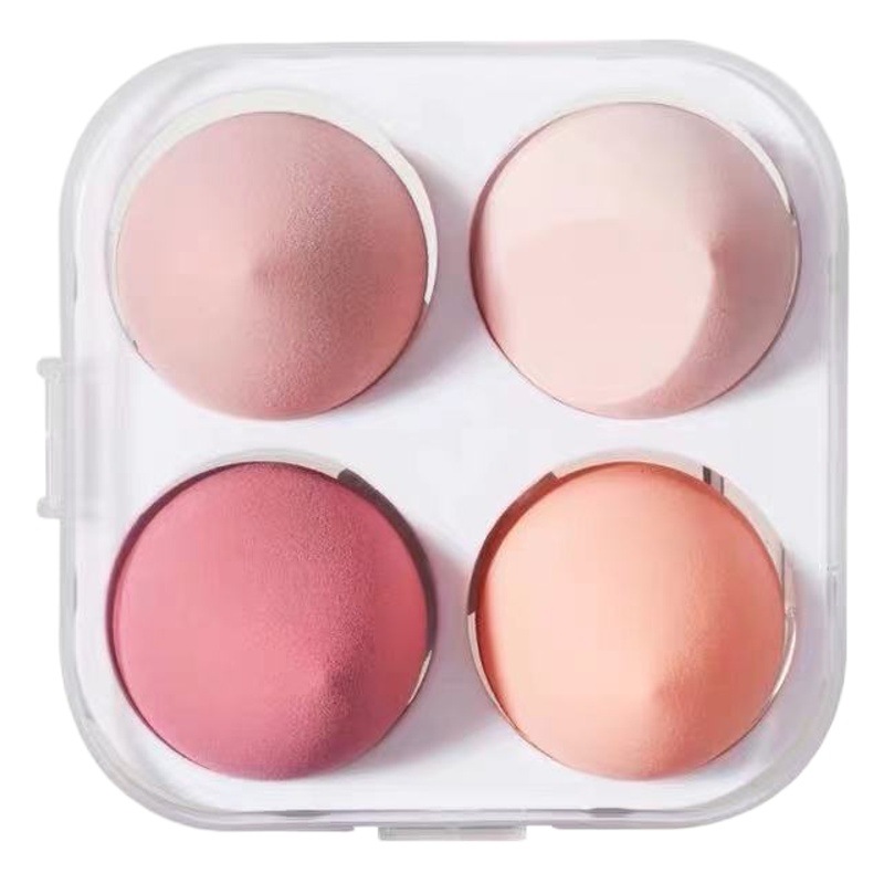 Juego de 4 esponjas de maquillaje en caja, ultra suaves, no absorbentes, esponja de belleza, esponja de maquillaje, esponja tipo cojín.