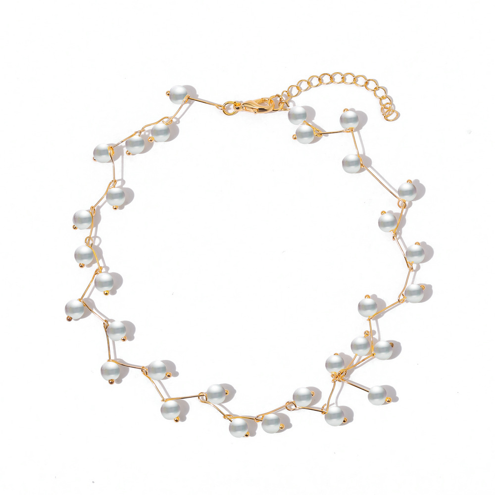 Simple Fashion Alloy Pearl Necklace display picture 3