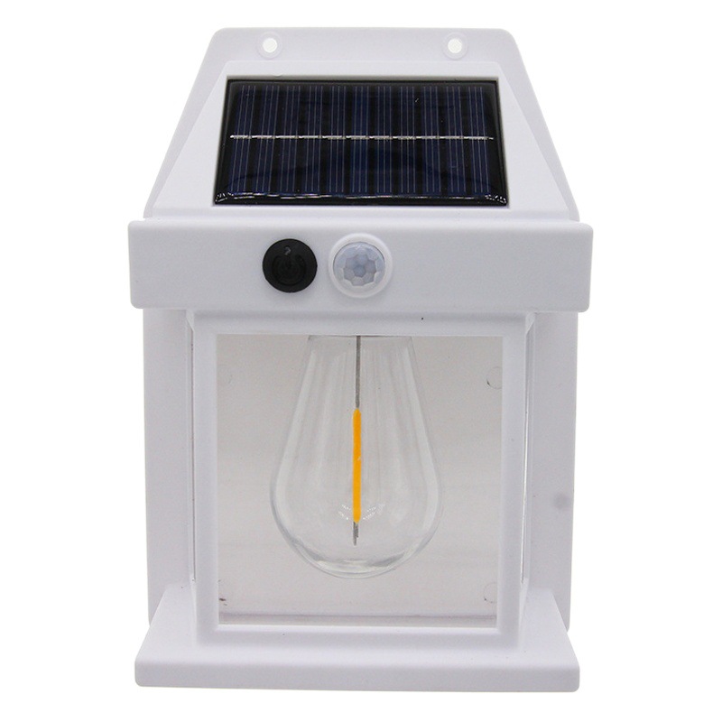 Nueva lámpara de pared solar al aire libre a prueba de agua lámpara de tungsteno lámpara de jardín Jardín de inducción Villa lámpara de noche iluminación