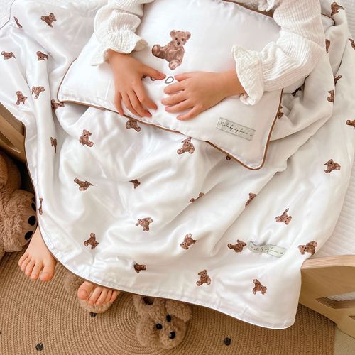 Baby and Parent Bedding Category A 60 Piece Tencel Summer Blanket, Insulating Air Conditioned Blanket, Smooth Silk Bare Sleep Blanket for Kindergarten Nap