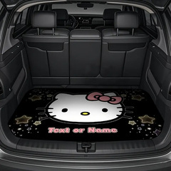 アニメかわいいケイティ猫自動車トランクマット四季通用モデルのベルベット滑り止め汚れ耐磨耗車マット代発