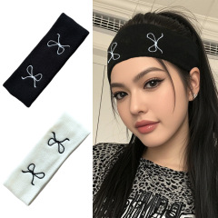 新しい蝶の刺繍ニットウール、シンプルでファッショナブルで多用途、女性用のアウトドアスポーツとフィットネス吸汗性弾性ヘアバンド