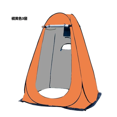 Avtomobil dam çadırları – shower mobile toilet tent - orange-three-windows-191212m