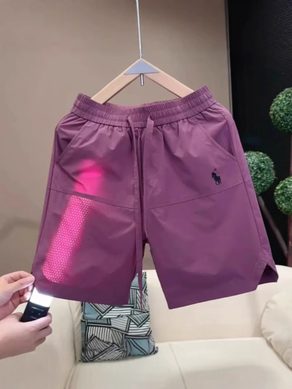 2025 夏メンズ速乾通気性 5 点パンツパンチングカジュアル多用途シンプルな刺繍半袖ショーツパンツ|undefined