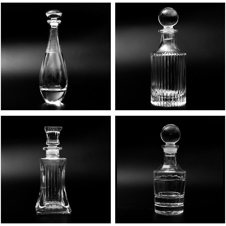 Botella de difusión de vidrio árabe botella de perfume 150ml botella de exhibición de aceite esencial chapado en oro botella de vidrio fragrante botella dividida