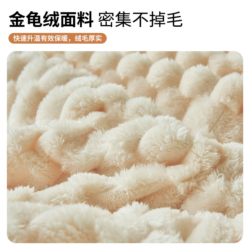 Clase A de oro de lana multifoncional manta multifoncional de alto gramo de lana de lana de lana de leche manta cálida manta manta de doble cara manta al por mayor