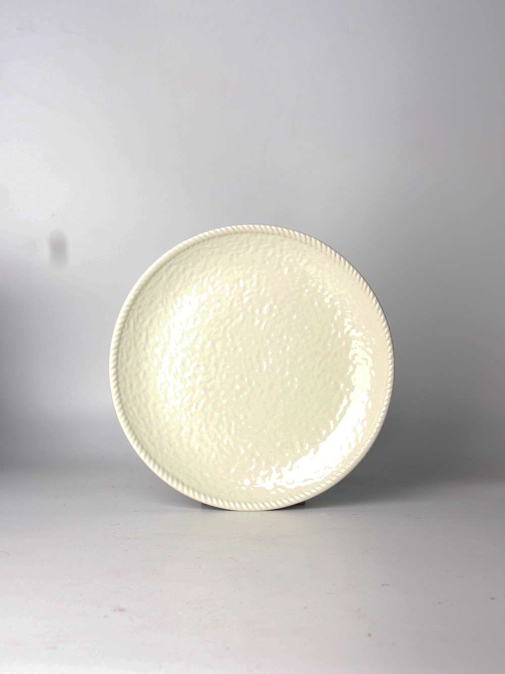 Placa plana redonda de cerámica fresca Placa de filete occidental Placa de pasta Placa de ensalada de fruta Placa de postre