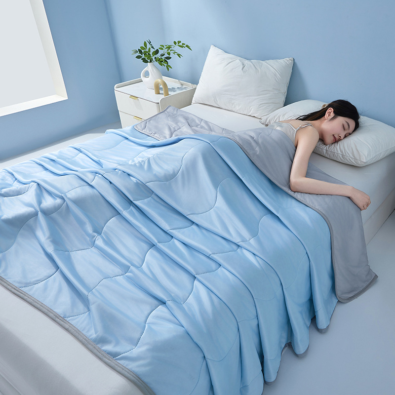 Productos explosivos transfronterizos temu Xiyin TK comercio exterior seda fría edredón de regalo de verano, edredón de aire acondicionado para una sola persona y dos personas