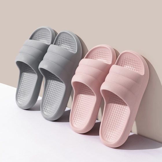 Jielia Slip-on Slippers for Women Summer 2025 New Style Indoor Home Non-slip Wear-resistant Thick Bottom Outer Wear Sandals for Men