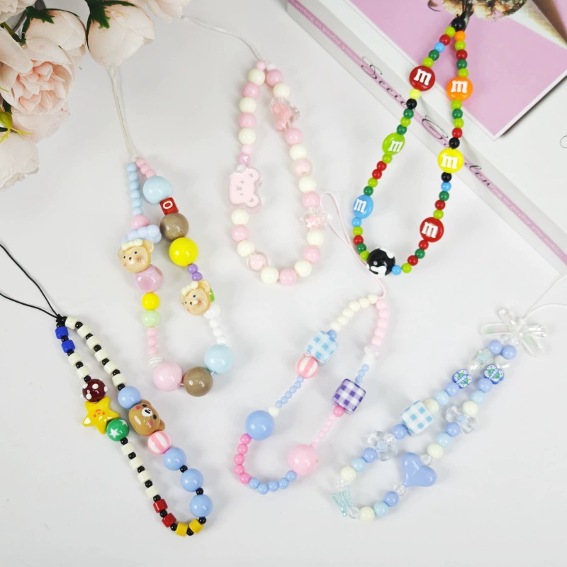 Shouyin милый мультяшный мобильный телефон ремешок мобильный телефон чехол цепь мобильный телефон подвеска браслет бисер ювелирные изделия