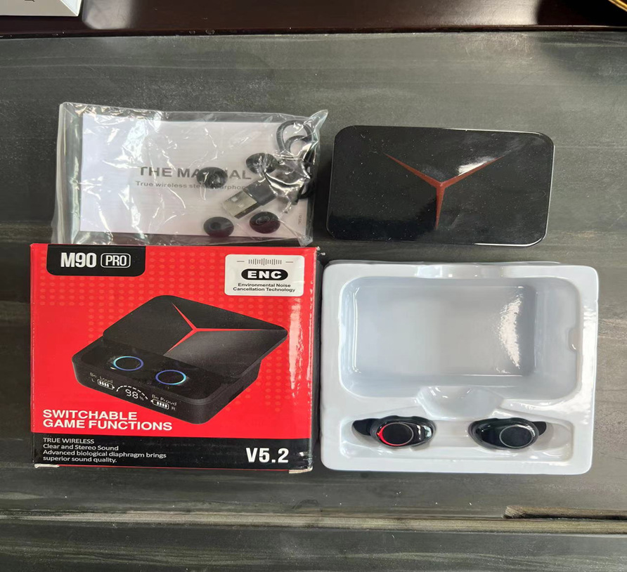 Modelo privado explosivo transfronterizo YD03 M90 F9-5C M25 E7S Pantalla digital táctil TWS 5.4 Auriculares Bluetooth F9