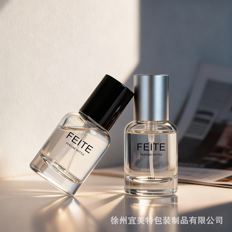 transparent glass handheld perfume