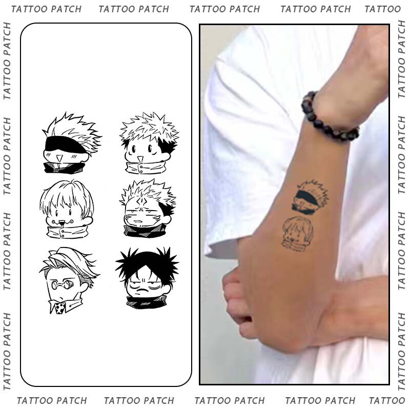 Japanese-Style Manga Anime Herbal Tattoo Stickers Waterproof Long-Lasting Stickers for Men and Women Cartoon Cute High-End Niche Realistic