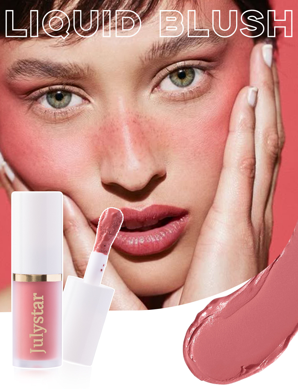 Julystar Facial Brightening High-Gloss Contouring Liquid, Lip Pearl Single Portable Moisturizing Blush Blush Wholesale Item Picture