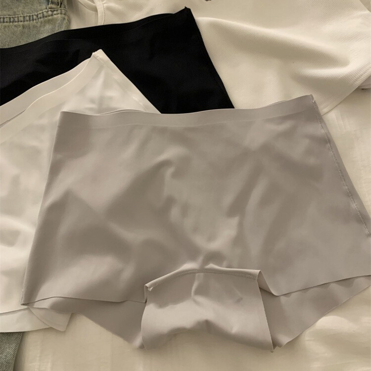 "I Love the Free Soul under the Skirt" [Refuse to Be Exposed] Safety Pants for Girls, Ice Silk Seamless Boxer Briefs