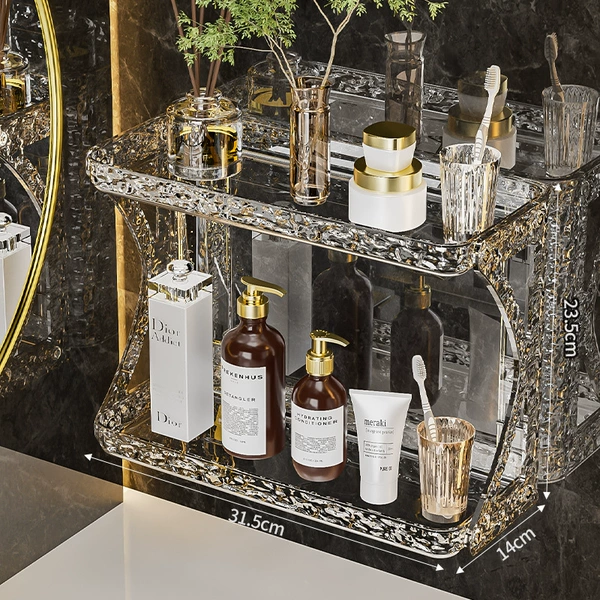 [Double Layer] Transparent Glacier Pattern Shelf