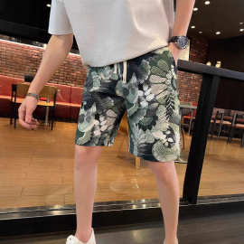 夏季新潮前卫短裤男士潮牌设计感小众宽松百搭运动休闲风五分裤子