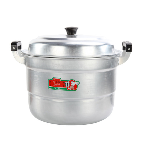 Wholesale double-layer aluminum steamer, old-fashioned soup pot, thickened large-capacity household commercial aluminum pot for boiling water