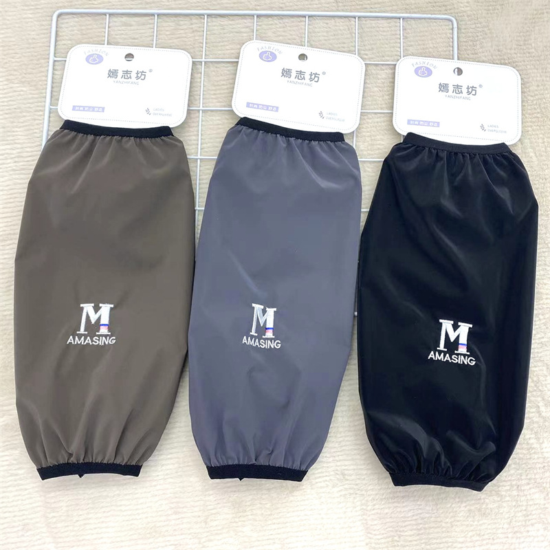 Franela impermeable bordada cocina del bebé de los hombres de las mujeres largo oversleeve mangas de la mano de los niños al por mayor estudiante Otoño e Invierno