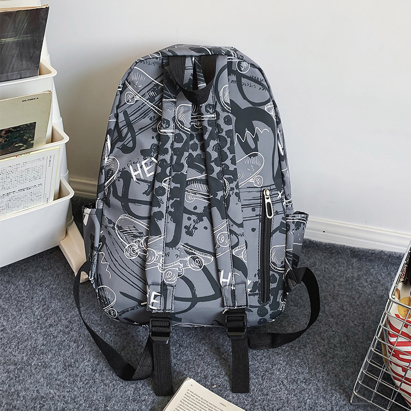 Nueva mochila para estudiantes de secundaria y preparatoria, graffiti de moda, viaje de ocio en el campus, mochila escolar de gran capacidad al por mayor