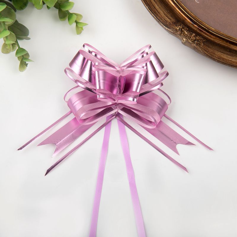 Transfronterizo Amazon 50 gran hilo de nieve mate arco flor tirada a mano regalo de Navidad flor embalaje cinta tirar flor