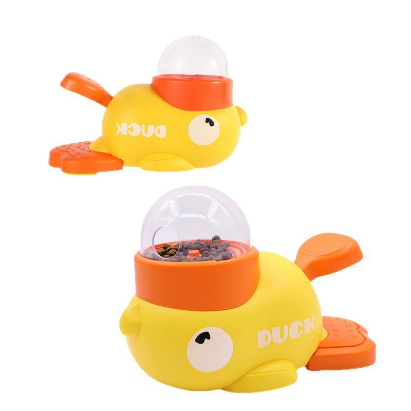 Популярная кормушка для домашних животных Amazon, маленькая желтая утка, автоматическая кормушка для кошек и собак, диспенсер для корма для собак