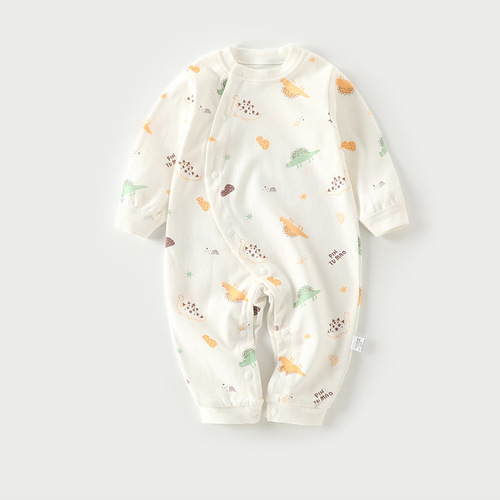 Baby clothes, spring and autumn pure cotton long-sleeved rompers, newborn autumn clothes, toddler pajamas, male and female baby onesies