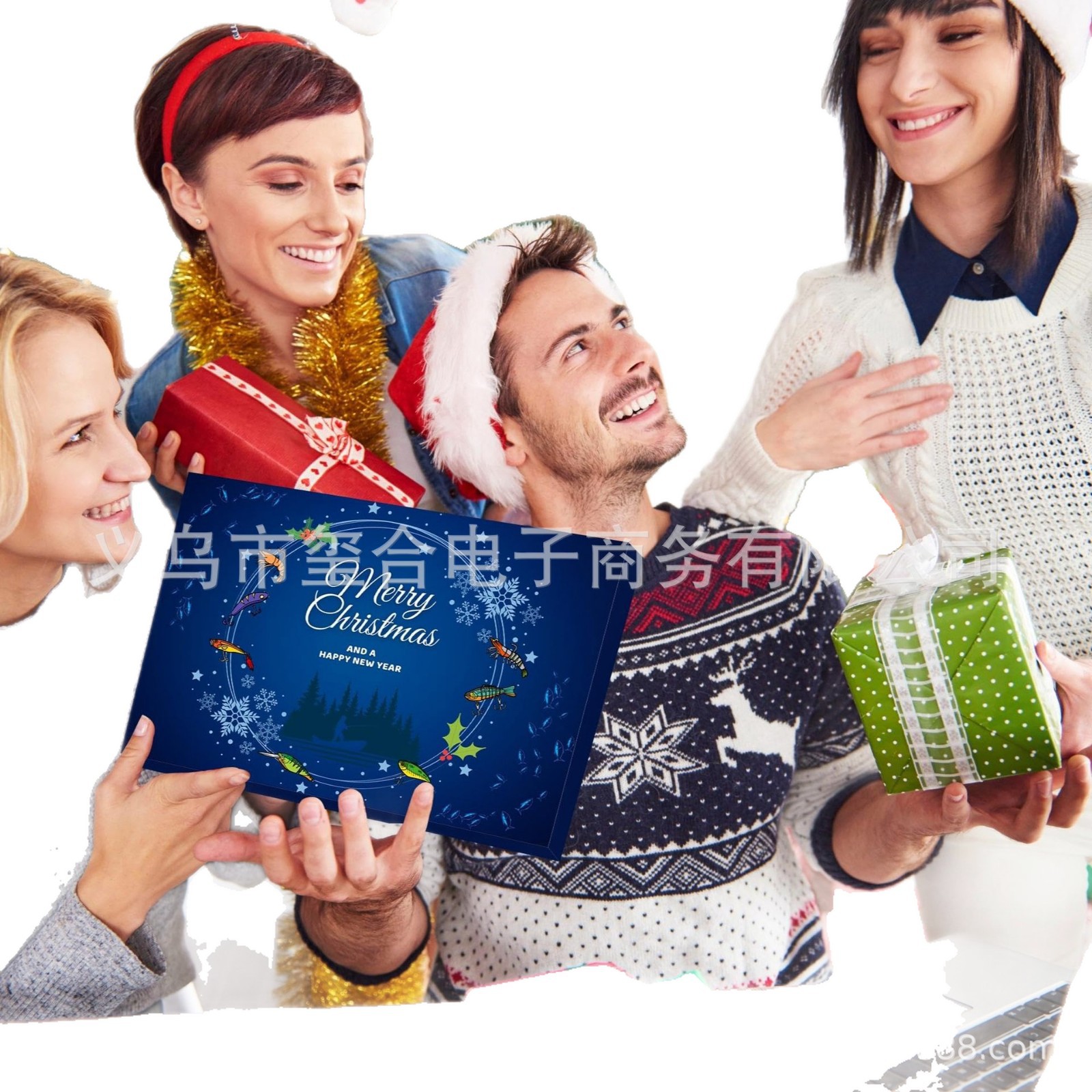 Luya Fishing Fake Cebo Fish Set Caja ciega Festival de Adviento transfronterizo Juego de regalo de Navidad para amantes de la pesca creativa