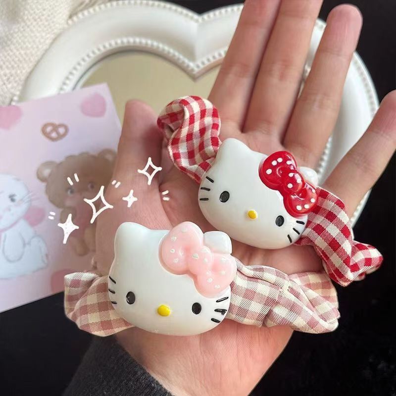 庫洛米玉桂狗HelloKitty三麗鷗大腸發圈頭繩髮飾小皮筋送給男朋友
