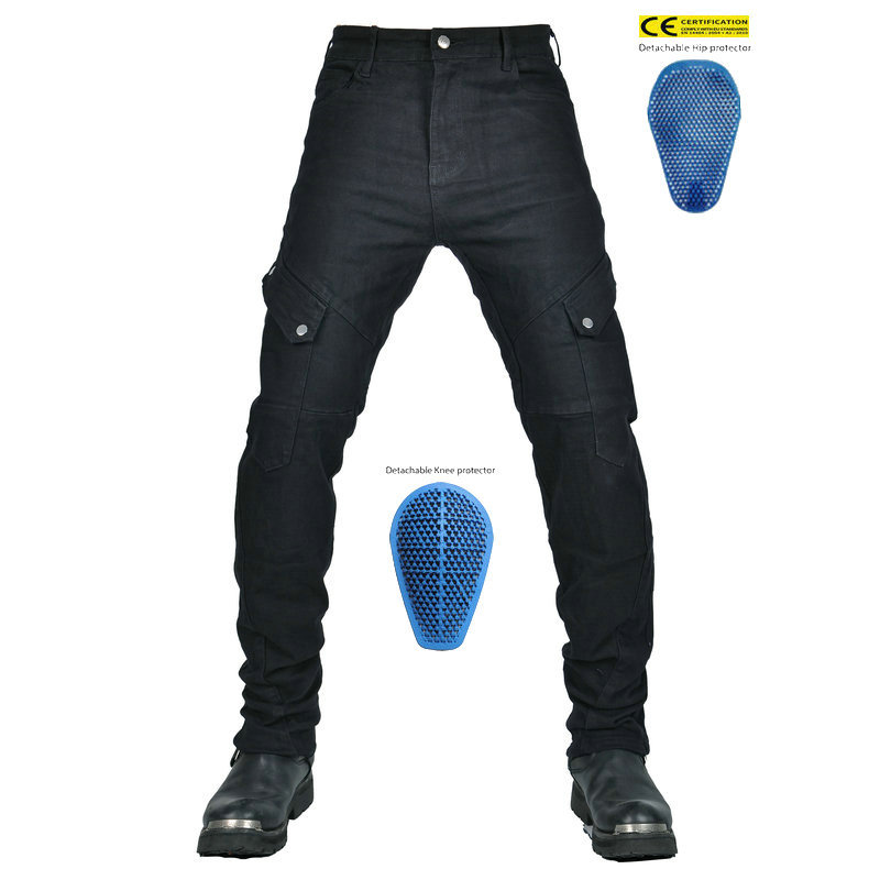 VOLERO motocicleta jeans hombres ejército verde motocicleta resistente a la caída de equitación retro slim fit overoles de silicona equipo de protección