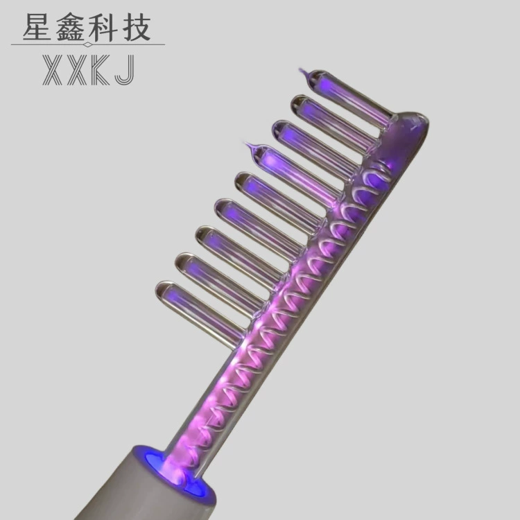 Высокочастотный высокочастотный электротерапевтический инструмент для озона прыщей электротерапия стержень трансграничного ухода за кожей головы микротока фиолетовый свет электротерапия расческа