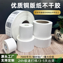 铜板纸不干胶标签打印纸打印机加粘贴纸logo尺寸办公快递批发