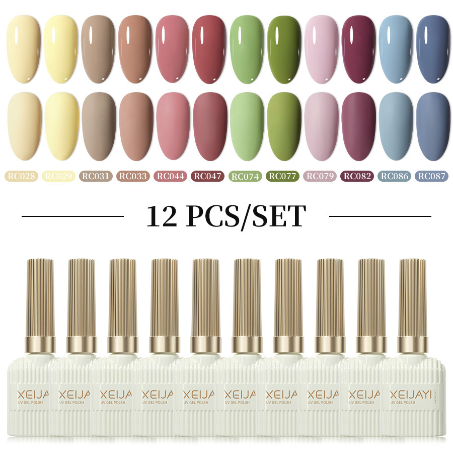 Xianjiayi 102 color nail polish glue new suit phototherapy glue popular online 12 color suit solid and lasting nail salon