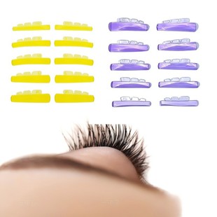 New Self-Adhesive 5 Pairs of Sawtooth Eyelash Perm Pads Jelly Glue Keratin Eyelash Perm Silicone Pads