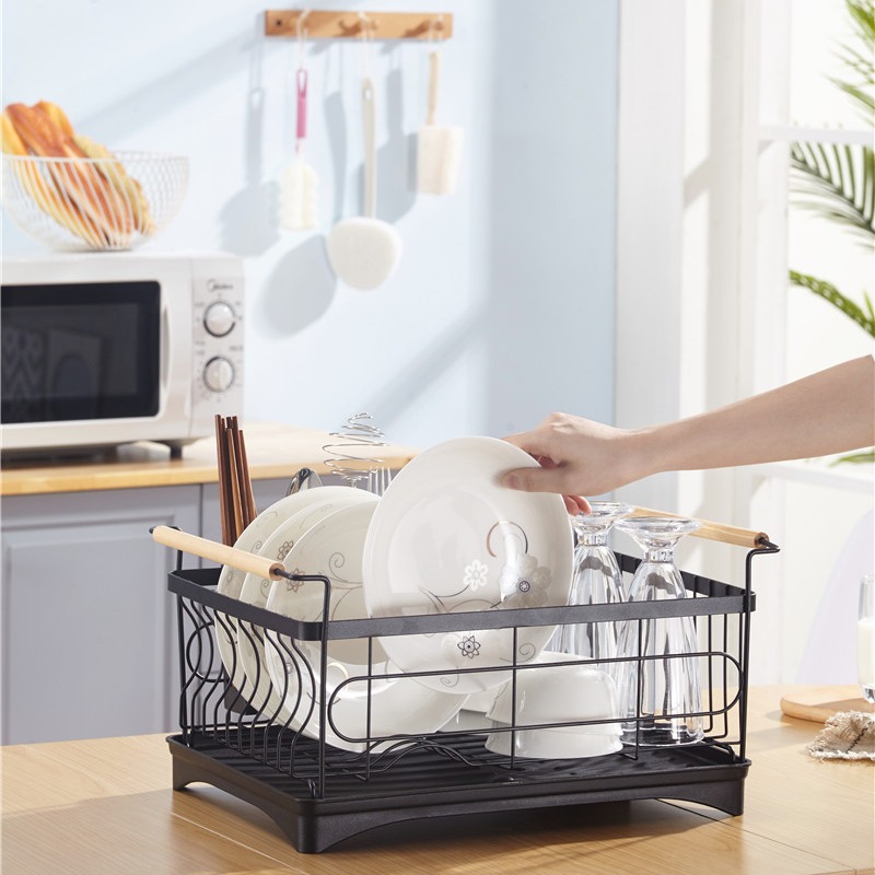 Fregadero de la cocina de acero inoxidable estante de almacenamiento encimera del hogar plato de escurrido plato de vajilla plato de secado tazón de drenaje rack