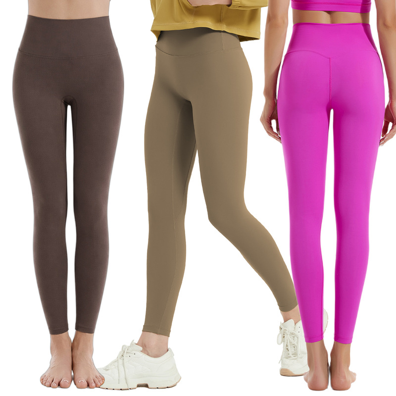 Cross-Border High-End Yoga Pants for Women, Spring and Summer High-Waisted Butt-Lifting Quick-Dry Fitness Pants, Indoor Training Sports Leggings