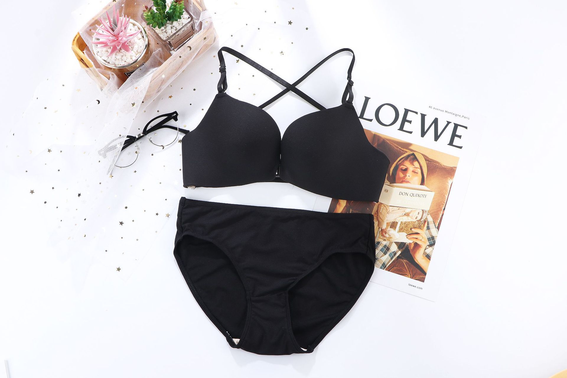 Sin aros, sin botones frontales, sin costuras, ropa interior femenina